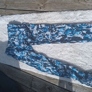 Blue and Gray Camouflage Leggings Nike - Size M
